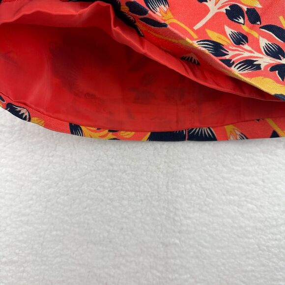 J Crew Linen Blend Mini Skirt Womens 8 Floral Colorful Preppy Resort Boho Beach - Picture 6 of 8